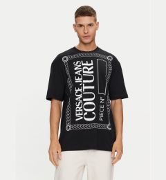 Снимка на Versace Jeans Couture Тишърт 76GAHE04 Черен Regular Fit