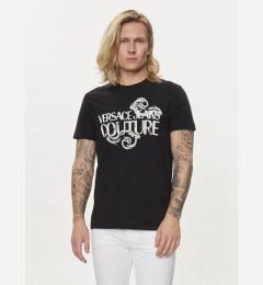 Снимка на Versace Jeans Couture Тишърт 76GAHG00 Черен Regular Fit