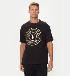 Снимка на Versace Jeans Couture Тишърт 76GAHT04 Черен Regular Fit