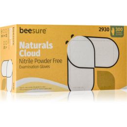 Снимка на BeeSure Naturals Cloud White нитрилни ръкавици без пудра размер L 2x150 бр.