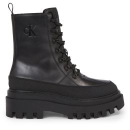 Снимка на Боти Calvin Klein Jeans Flatform Lace Up Boot Lth YW0YW01110 Черен