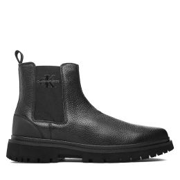 Снимка на Боти тип челси Calvin Klein Jeans Eva Mid Chelsea Boot Lth YM0YM00750 Черен