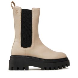 Снимка на Боти тип челси Calvin Klein Jeans Flatform Chelsea Boot Mg Nb YW0YW01684 Бежов