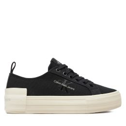 Снимка на Гуменки Calvin Klein Jeans Bold Vulc Flatf Low Lace Mix Mtl YW0YW01465 Черен