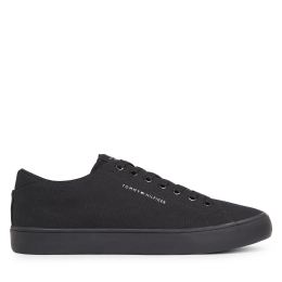 Снимка на Гуменки Tommy Hilfiger Th Hi Vulc Low Canvas FM0FM04882 Черен