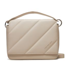 Снимка на Дамска чанта Calvin Klein Jeans Quilted Boxy Flap Crossbody24 K60K612243 Екрю