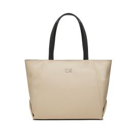 Снимка на Дамска чанта Calvin Klein Jeans Re-Lock Seasonal Shopper_Canvas K60K611446 Екрю