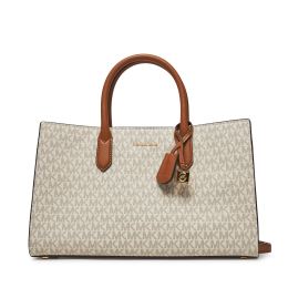 Снимка на Дамска чанта MICHAEL Michael Kors Scarlett Medium Signature Logo Satchel 30F4GETS2B Бежов