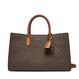 Снимка на Дамска чанта MICHAEL Michael Kors Scarlett Medium Signature Logo Satchel 30F4GETS2B Кафяв