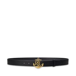 Снимка на Дамски колан LAUREN RALPH LAUREN Anchor-Logo Skinny Leather Belt 412957004001 Черен