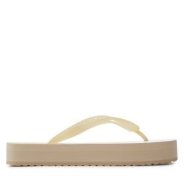 Снимка на Джапанки Calvin Klein Jeans Beach Sandal Flatform Monologo YW0YW01617 Екрю