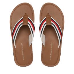 Снимка на Джапанки Tommy Hilfiger Leather Beach Sandal FM0FM04548 Цветен