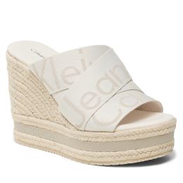 Снимка на Еспадрили Calvin Klein Jeans Wedge Sandal Webbing YW0YW00961 Екрю