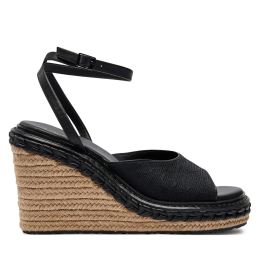 Снимка на Еспадрили Calvin Klein Wedge Sandal 70 Mono Jacq HW0HW01961 Черен