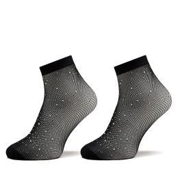 Снимка на Комплект 2 чифта дълги чорапи дамски Pieces 17146546 Черен