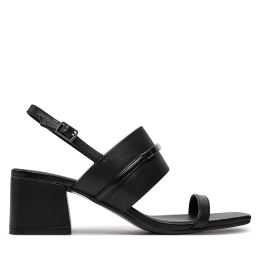 Снимка на Сандали Calvin Klein Heel Sandal 45 Met Bar Lth HW0HW02056 Черен