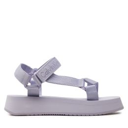 Снимка на Сандали Calvin Klein Jeans Sandal Velcro Webbing In Mtl YW0YW01480 Виолетов