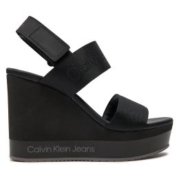 Снимка на Сандали Calvin Klein Jeans Wedge Sandal Webbing In Mr YW0YW01360 Черен