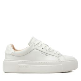 Снимка на Сникърси Calvin Klein Ff Cupsole Lace Up W/Ml Lth HW0HW02118 Бял