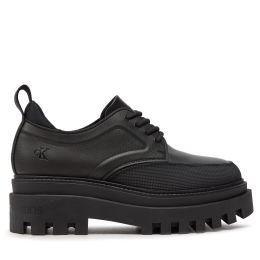 Снимка на Сникърси Calvin Klein Jeans Flatform Laceup Derby Mg Mtl YW0YW01502 Черен