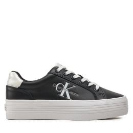 Снимка на Сникърси Calvin Klein Jeans Vulc Flatform Laceup Lth YW0YW01474 Черен