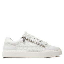 Снимка на Сникърси Calvin Klein Low Top Lace Up W/ Zip Mono HM0HM01496 Бял