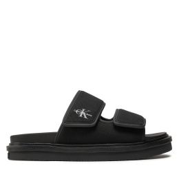 Снимка на Чехли Calvin Klein Jeans Double Bar Sandal Mtl YM0YM01020 Черен