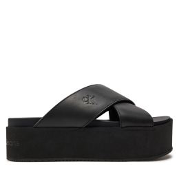 Снимка на Чехли Calvin Klein Jeans Flatform Cross Mg Uc YW0YW01349 Черен