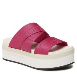 Снимка на Чехли Calvin Klein Jeans Flatform Sandal Webbing YW0YW00966 Розов