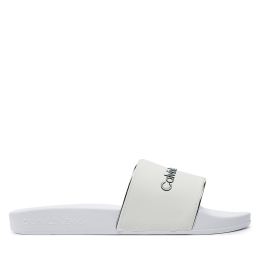 Снимка на Чехли Calvin Klein Jeans Slide Instituitional Mtr YW0YW01508 Бял