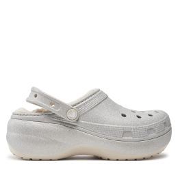 Снимка на Чехли Crocs Classic Platform Glitter Lined Clog W 210413 Сребрист