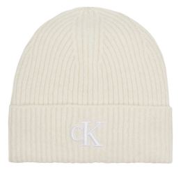 Снимка на Шапка Calvin Klein Jeans Thick Embroidery Beanie K60K612321 Екрю