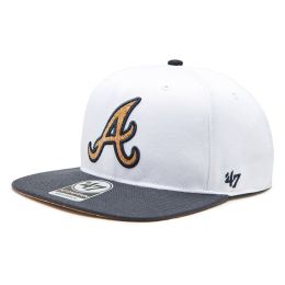 Снимка на Шапка с козирка 47 Brand MLB Atlanta Braves Corkscrew '47 CAPTAIN B-CORKS01WBP-WH Бял