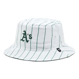 Снимка на Шапка с козирка 47 Brand MLB Oakland Athletics Pinstriped '47 BUCKET B-PINSD18PTF-DG Зелен