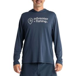 Снимка на ADVENTER & FISHING UV HOODIE SAND Мъжка функционална UV тениска, тъмносин, размер