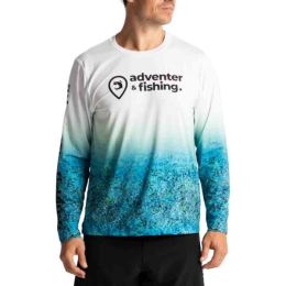 Снимка на ADVENTER & FISHING UV T-SHIRT BLUEFIN TREVALLY Мъжка функционална UV тениска, светлосиньо, размер