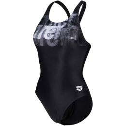 Снимка на Arena OVERLAR SWIMSUIT Дамски спортен бански, черно, размер