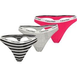 Снимка на Calvin Klein 3PK THONG Дамски бикини, сиво, размер