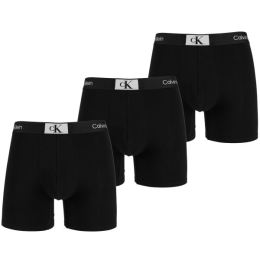 Снимка на Calvin Klein ´96 COTTON-BOXER BRIEF 3PK Мъжки боксерки, черно, размер