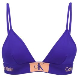 Снимка на Calvin Klein FIXED TRIANGLE-RP Дамски бански - независима горна част, синьо, размер