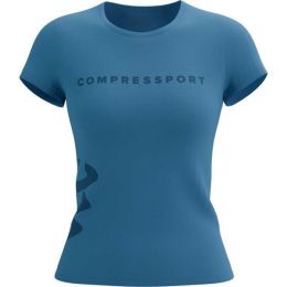 Снимка на Compressport LOGO SS TSHIRT W Дамска термо тениска, синьо, размер