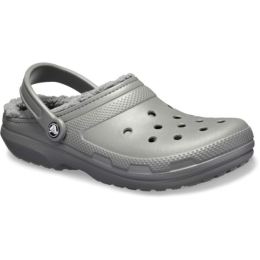 Снимка на Crocs CLASSIC FUZZ LINED CLOG Дамски чехли, сиво, размер 36/37