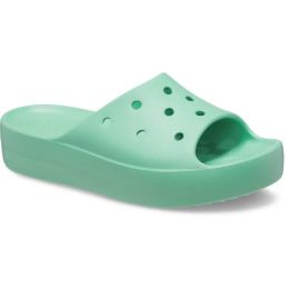 Снимка на Crocs CLASSIC PLATFORM SLIDE Дамски чехли, светло-зелено, размер 37/38