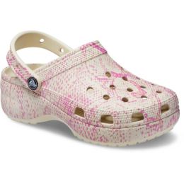 Снимка на Crocs CLASSIC PLATFORM SNAKEPRINT CLOG W Дамски чехли, бежово, размер 37/38