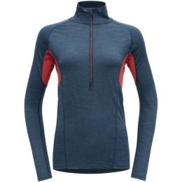 Снимка на Devold RUNNING MERINO 130 ZIP NECK Дамска тениска за бягане, синьо, размер