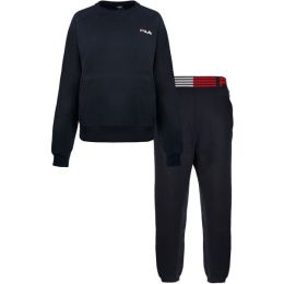 Снимка на Fila IN COTTON BRUSHED FLEECE Дамска пижама, тъмносин, размер