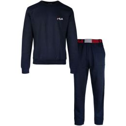 Снимка на Fila IN COTTON BRUSHED FLEECE Мъжка пижама, тъмносин, размер