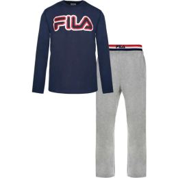 Снимка на Fila JERSEY PANT PYJAMAS LS M Мъжка пижама, тъмносин, размер