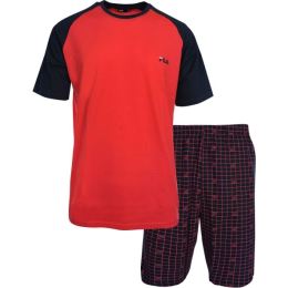 Снимка на Fila SET SHORT SLEEVES T-SHIRT AND SHORT PANTS IN JERSEY Мъжка пижама, червено, размер