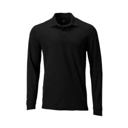 Снимка на GREGNORMAN MEN INTERLOCK LONGSLEEVE POLO Мъжка тениска с якичка, черно, размер